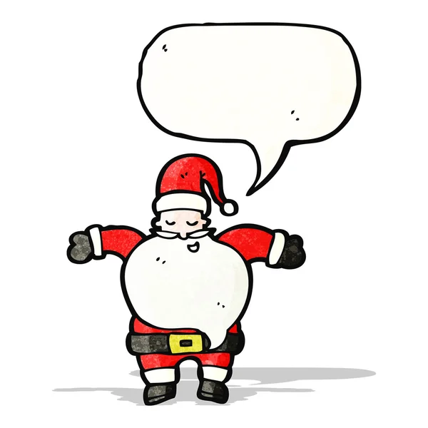 Dessin animé santa claus avec bulle de parole — Image vectorielle