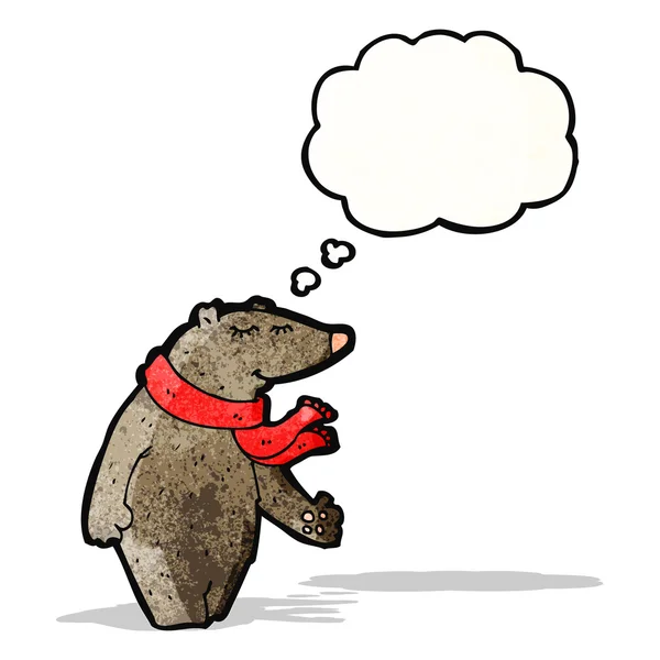 Kreslený medvěd s když bublina — Stockový vektor