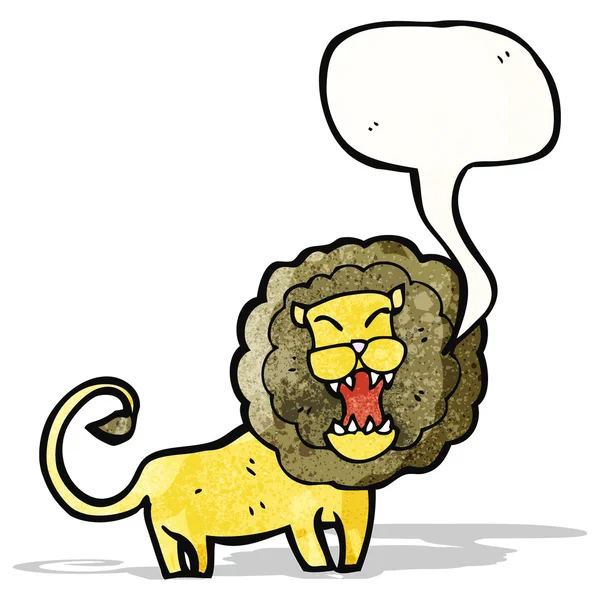 Cartoon rytande lejon — Stock vektor