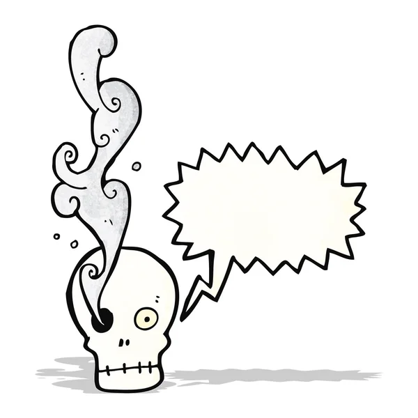Grappige cartoon schedel — Stockvector