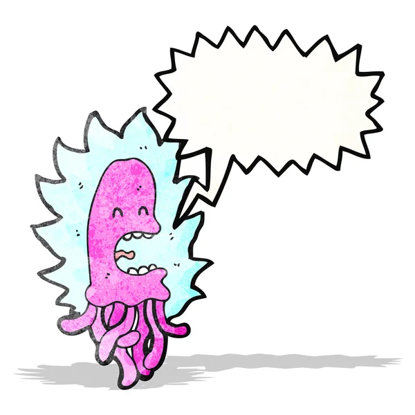 Pink jellyfish cartoon — Stock Vector