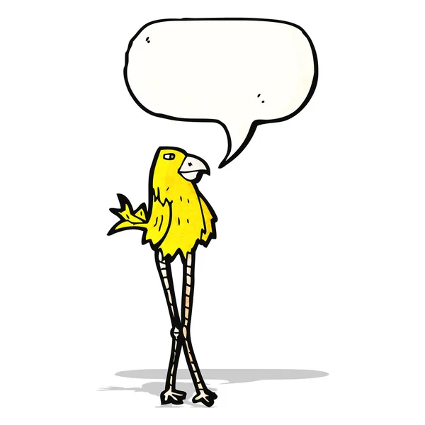 Cartoon langbeiniger Vogel — Stockvektor