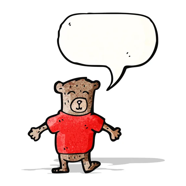 Cartoon teddy bear character — Stock Vector