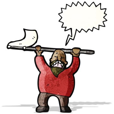 çizgi adam protesto