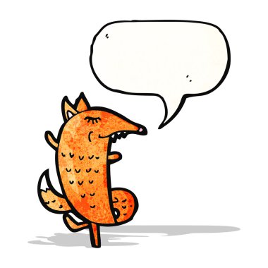 karikatür fox ile konuşma balonu
