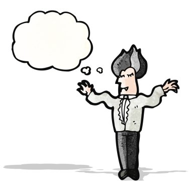 Düşünce baloncuklu çizgi film vampiri