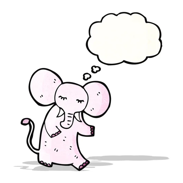 Cartoon roze olifant — Stockvector