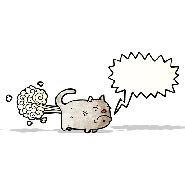 Farting cat cartoon — Stock Vector