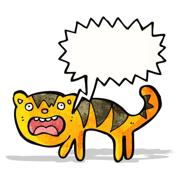 Dessin animé tigre effrayé — Image vectorielle