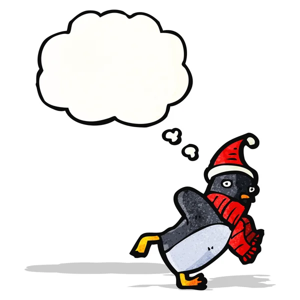 Pingüino de Navidad de dibujos animados — Archivo Imágenes Vectoriales