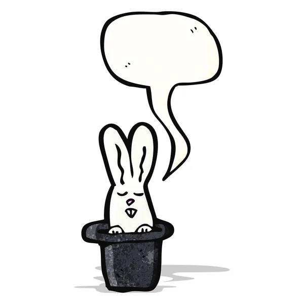 Tavşan şapka karikatür — Stok Vektör
