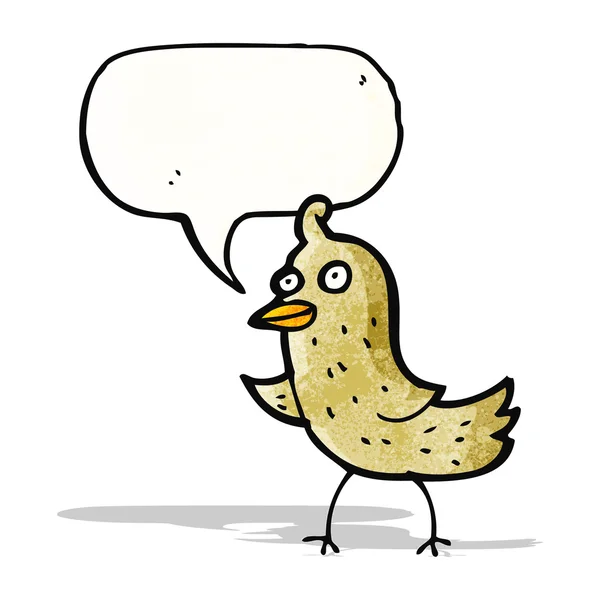 Uccello dei cartoni animati divertente — Vettoriale Stock
