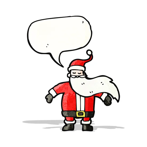 Cartoon santa claus with speech bubble — Stock Vector