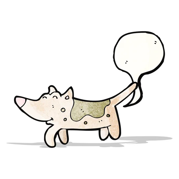 Fisande hund cartoon — Stock vektor