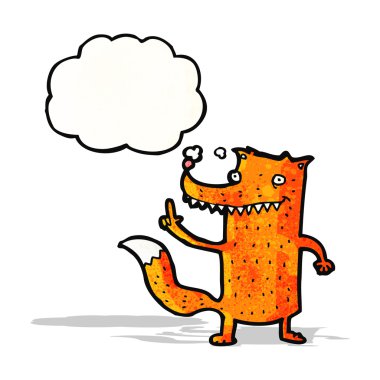 Komik tilki çizgi filmi.