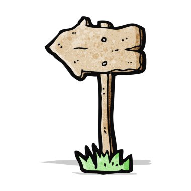 İşaretçi ok işareti karikatür