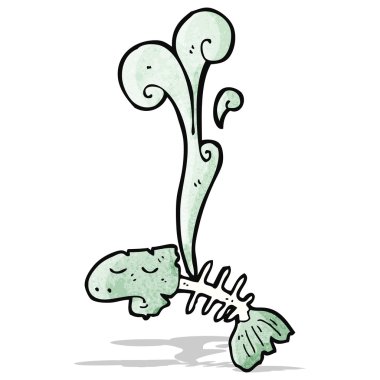 karikatür balık kemikleri