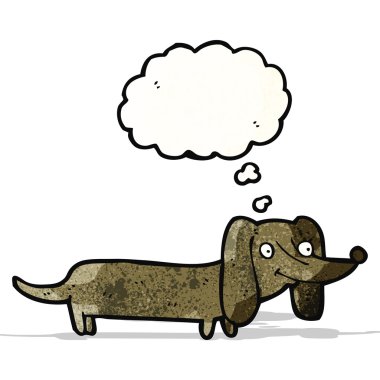 Köpek karikatür konuşma balonu ile