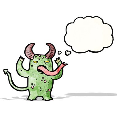 komik karikatür canavar