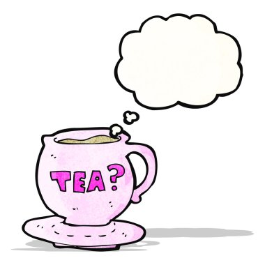 karikatür bardak çay