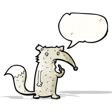 karikatür meraklı kurt