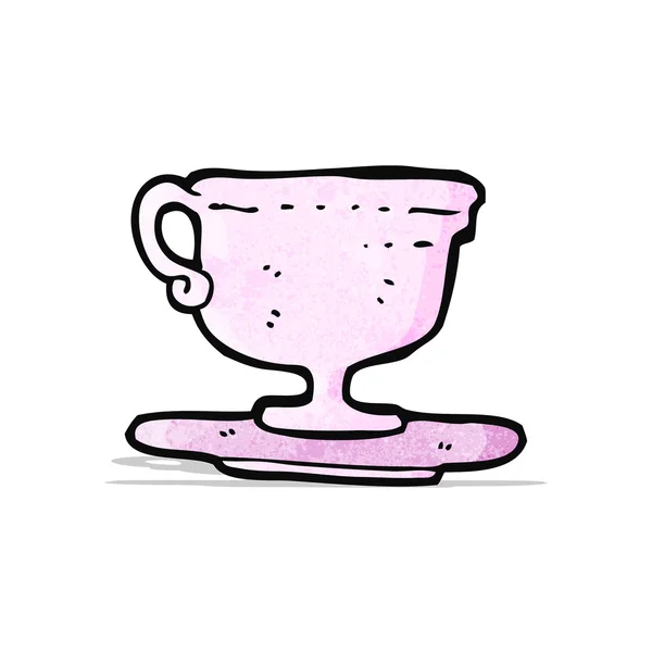 Taza de té de dibujos animados — Vector de stock