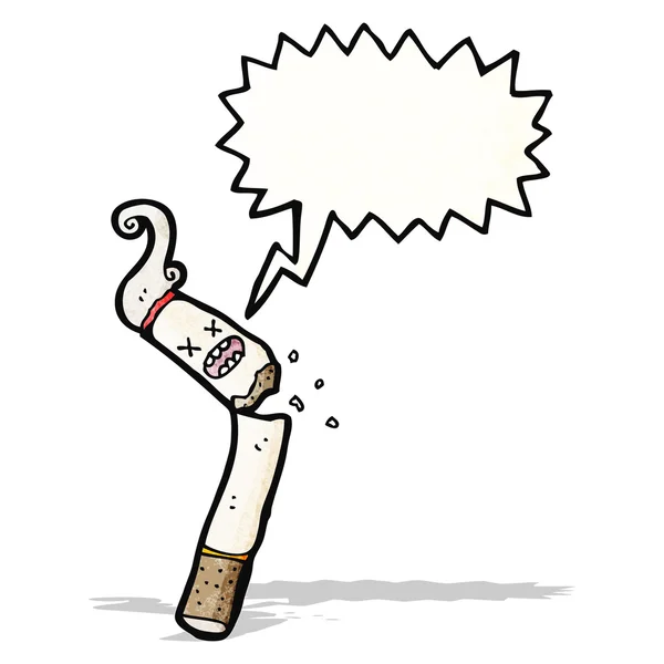 折断了的香烟卡通人物 — 图库矢量图片