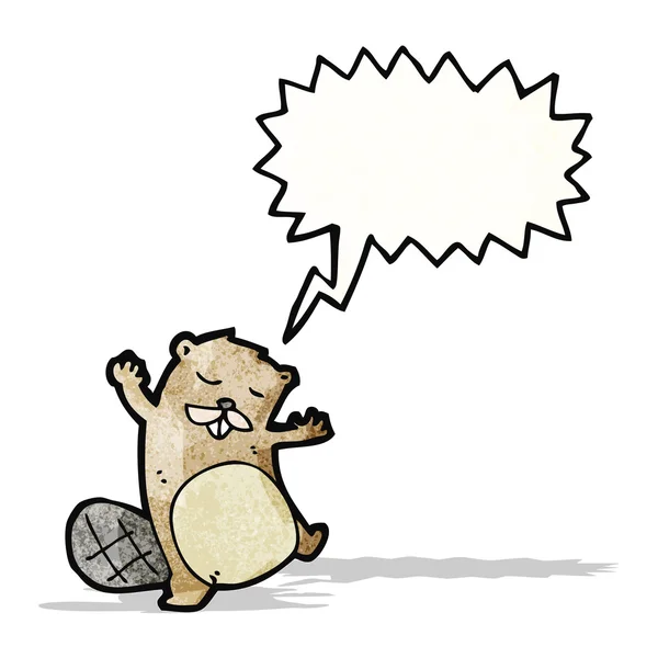 Cartoon beaver — Stockvector