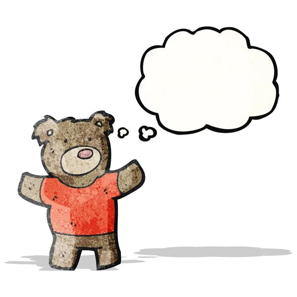 Urso de pelúcia dos desenhos animados — Vetor de Stock