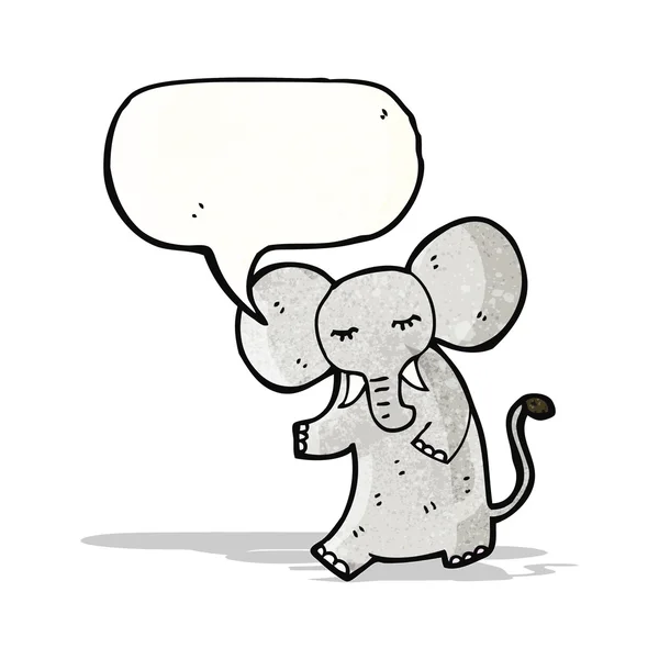 Cartoon elefant med pratbubblan — Stock vektor