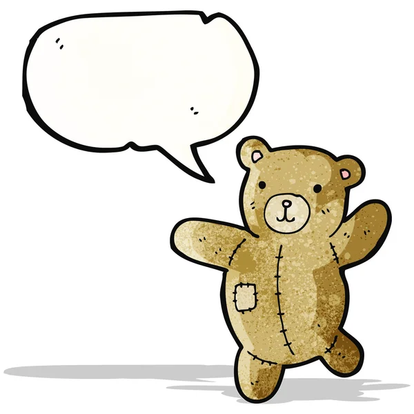 Cartoon teddy bear with speech bubble — Stock Vector