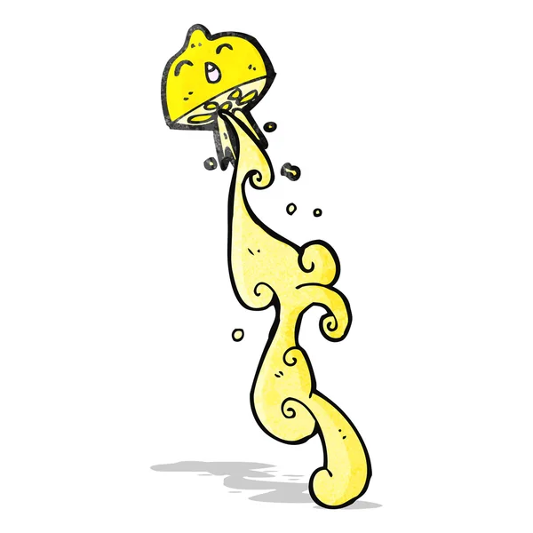 Kreskówka squirting cytryny — Wektor stockowy
