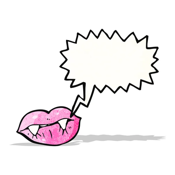 Cartoon vampier lippen — Stockvector