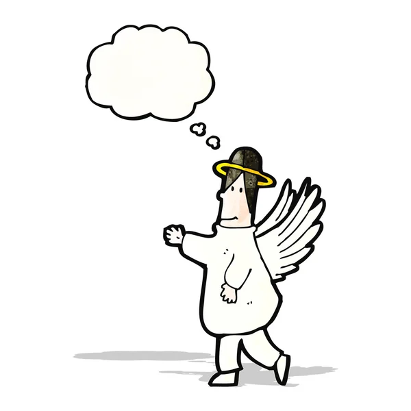 Cartoon-Engel mit Gedankenblase — Stockvektor