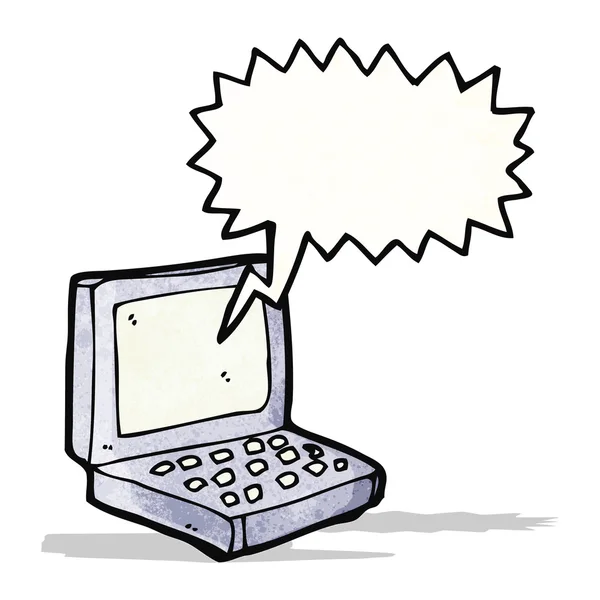 Cartoon laptop computer — Stock Vector