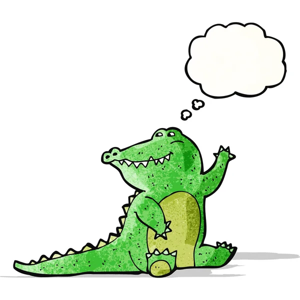 Friendly cartoon alligator — Stock Vector