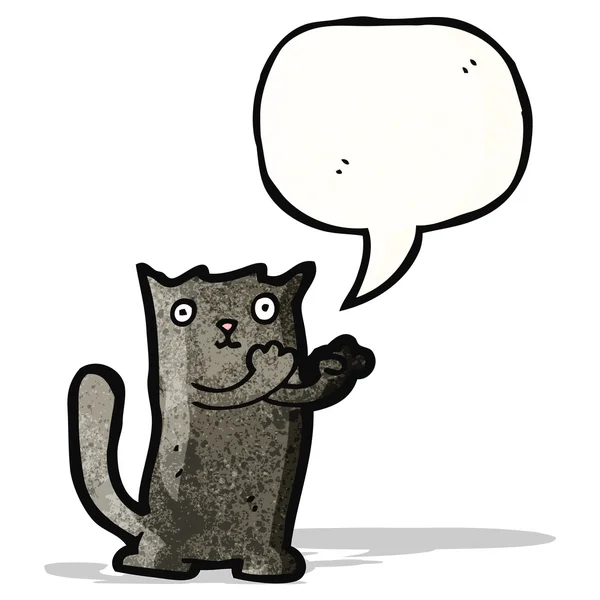 Černá kočka kreslené — Stockový vektor