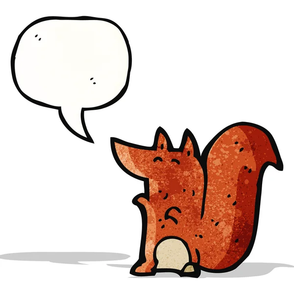 Cartoon squirrel with speech bubble — Stock Vector