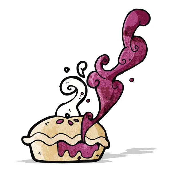 Hete cherry pie cartoon — Stockvector