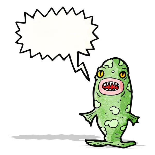 Monster fisk cartoon — Stock vektor