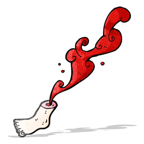 Afgehakte voet cartoon — Stockvector
