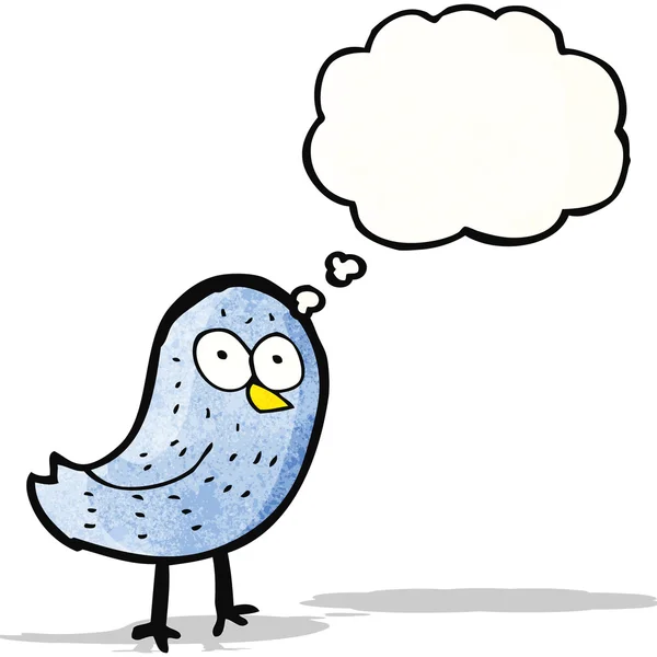 Cartoon bird with thought bubble — Stock Vector