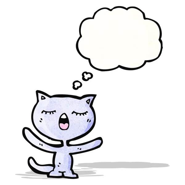 Cartoon cat with thought bubble — Stock Vector