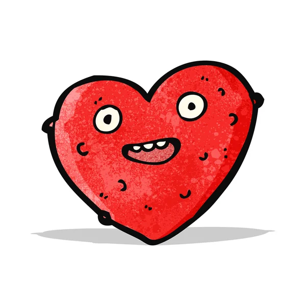 Dibujos animados corazón grumoso — Vector de stock