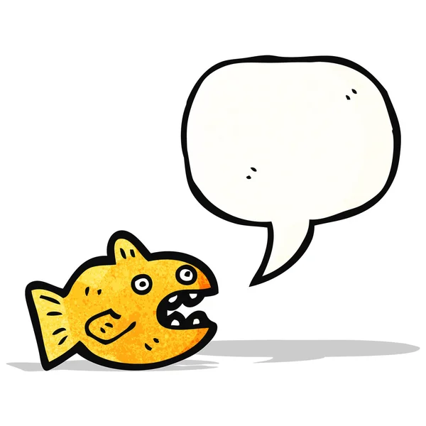 Dessin animé parlant poisson — Image vectorielle