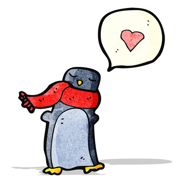 Karikatür penguen — Stok Vektör