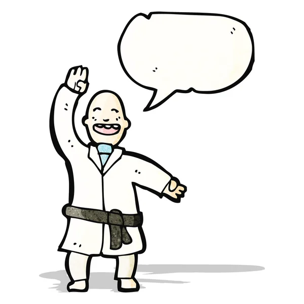 Cartoon karate expert — Stock Vector
