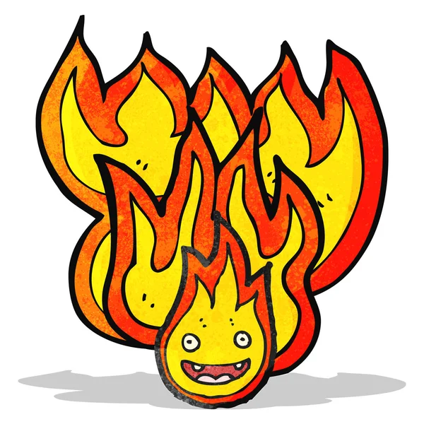 Fuego personaje de dibujos animados — Vector de stock