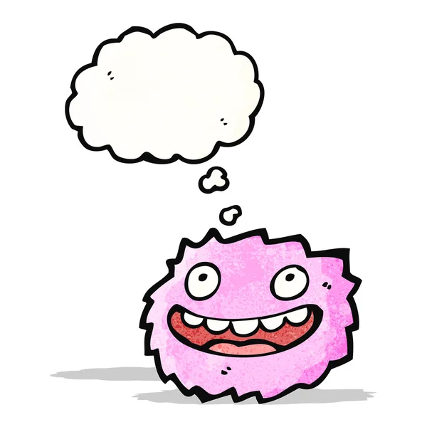 Cartoon rosa furry monster — Stock vektor