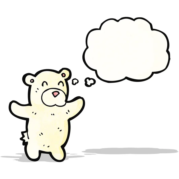 Dibujos animados oso polar teddy — Vector de stock